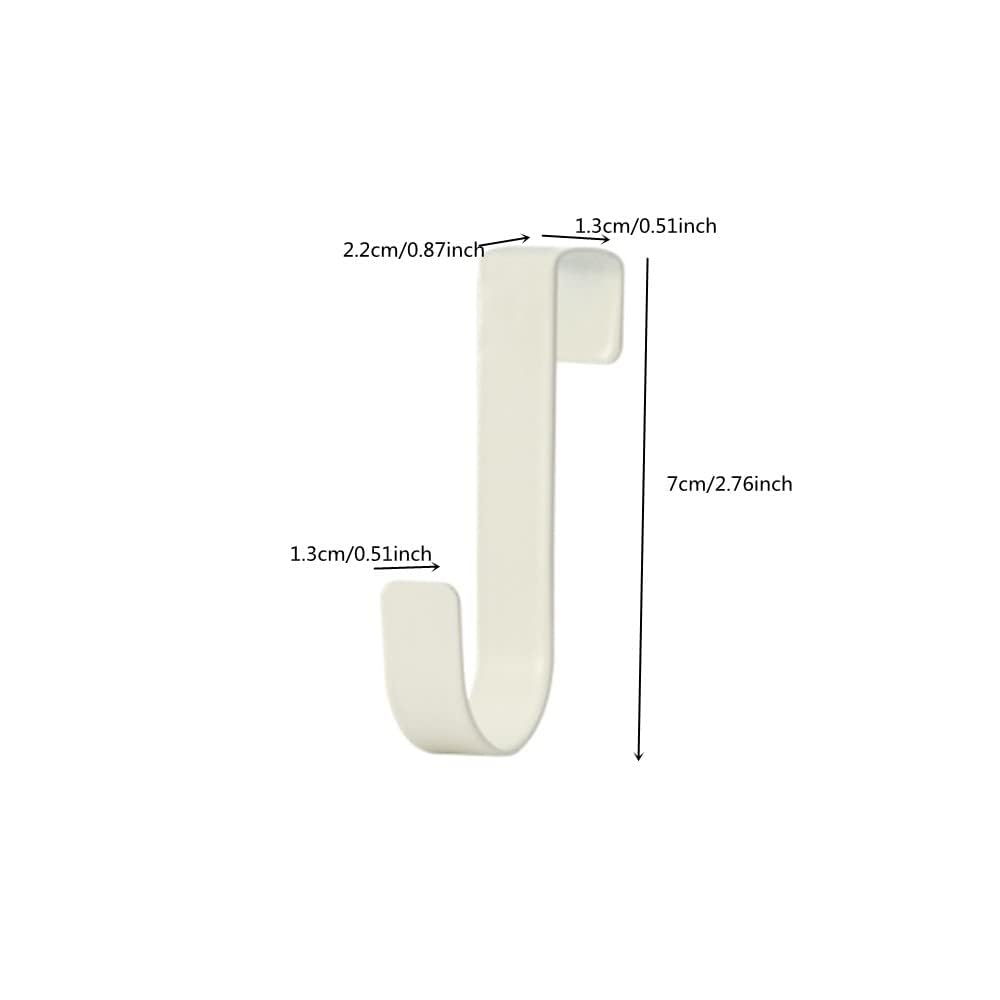 Naisfei Door Hook for Bathroom 6 Pack Kitchen Cabinet Hooks,Over Door Hooks for Bathroom Frameless Glass Shower Door for Hanging Clothes Towels - Image 2