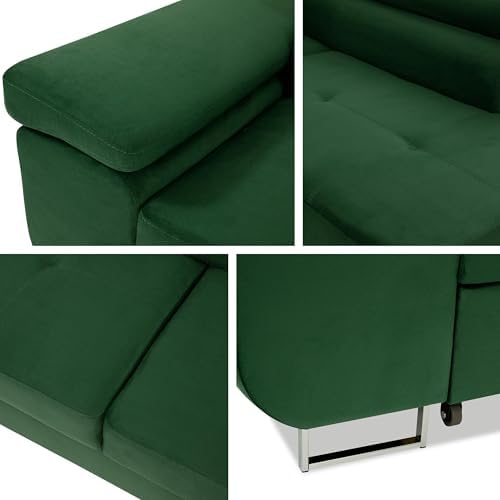 9. Bild von Mirjan24 Ecksofa Torezio mit Bettkasten, Einstellbare Kopfstützen, Sofa mit Schlaffunktion, Eckcouch für Wohnzimmer, Polsterecke, L-Form Couch mit Bettfunktion (Manila 16, Seite: Rechts) Seite: Rechts