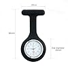 SHUBEIEUMI Nurses Watch, Nurse Watch Brooch, Silicone Nurse Fob Watch, for The Health Care Industry-Black #2