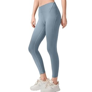 Chilylori High Waisted Leggings for Women with Pockets 7/8 Leggings for Women Tummy Control Soft Leggings Slimming Yoga