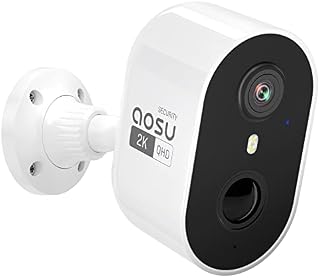 AOSU 2K Security Camera Outdoor Wireless, Battery Operated CCTV Camera for Home Security, WiFi Camera Outdoor with PIR Humanoid Motion Detection & Siren, 2 Way Audio, IP66 Waterproof, only 2.4Ghz WiFi