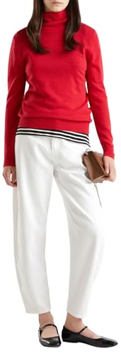 United Colors of Benetton Maglia Ciclista M/L 1002d2348, Maglione Donna, Rosso, XS