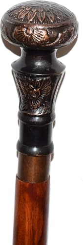 Brass Black Antique Flower Wooden Stick Two fold Brown Stick Beautiful Gift miniatura 2