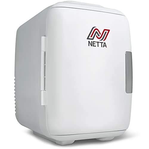 NETTA 5L Mini Fridge - Portable Small Fridge for Drinks, Snacks, Skincare - For Bedroom, Student...
