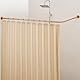 Crkmire L Form Duschvorhangstange, 61-134,6 cm x 61-134,6 cm Verstellbare Ecke Duschstange Kein Durchhängen 90 Grad Gebogene Gardinenstange für Badezimmer, mit 12 Haken und