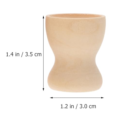 Garneck 12Pcs Wooden Egg Cup Holder Unfinished Wooden Egg Stand DIY Wooden Egg Cups Easter Egg Display Holder DIY Unfinished Wood Crafts for Easter Party Decor