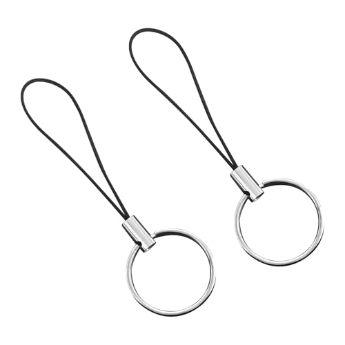Eponcia 2PCS Keychain String Keychain Lanyard Cell Phone Charm Strap Car Key Chain Rings Model S 3 X Y String Split Rope Nylon Lanyard Lightweight Strap for Mobile Key Fob USB Flash Drive MP3