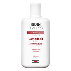 ISDIN Lambdapil Shampoo tegen haaruitval (200 ml), helpt overmatige haaruitval te verminderen en de groei van de follikels te stimuleren