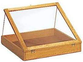 Wood Countertop Display Cases in Natural Pine 24 W x 24 L x 3 D Inches