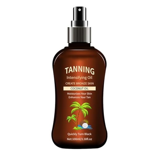 Aceite De Bronceado | Aceite De Coco De Bronceado De 100 Ml De Agua | Acelerador De Bronceado Duradero Para Mujeres Y Hombres Que Aman El Bronceado Al Aire Libre