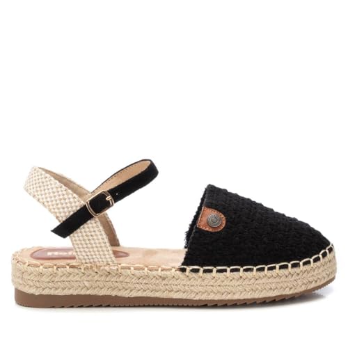 REFRESH - Sandalias con Cuña Mujer Negro - Calzado Cómodo y Versátil - Moda Casual - Modelo 17273102 (Talla 40)