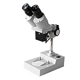 ZTBH Microscope Accessories Kit 20X 30X 40X Binocular Stereo Microscope Industrial Stereo Microscope Top LED Illumination Microscope Slides(20X)