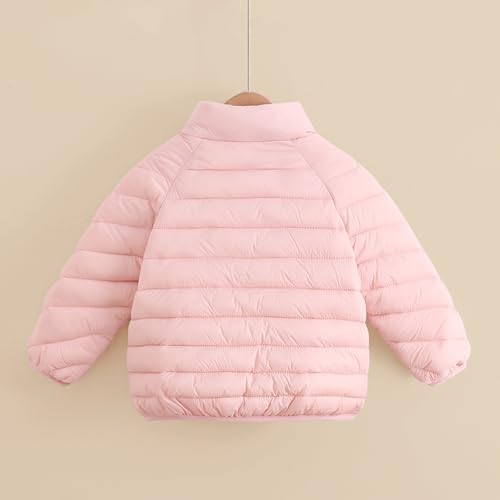 Boys Girls Stand Collar Jacket Winter Lightweight Warm Quilted Jackets Long Sleeve Zip Up Kids Outerwear with Pockets4