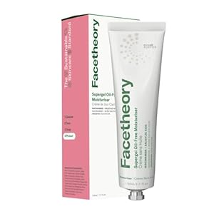 facetheory Supergel Oil-Free Face Moisturiser – Clean, Hydrating Gel Moisturiser – Hydrating Facial Moisturiser for Oily/Combination Skin, Blemishes & Uneven Tone (50 ml)