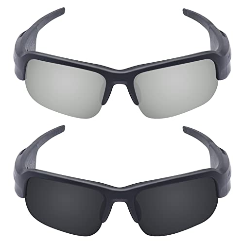 Image of Galvanic Replacement Lenses for BOSE Tempo Sunglasses - Chrome + Black Polarized - Combo Pack
