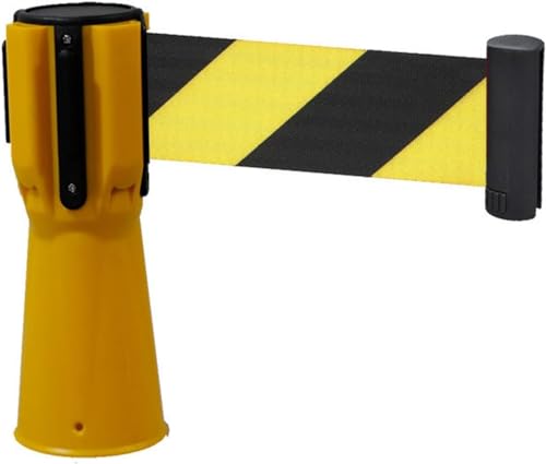 Image of Emergency Warning Belt, Retractable Ribbon for Traffic Cones, 10m Length, Ideal for Blocking Traffic and Pedestrian Areas