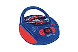 Lexibook Marvel Spider-Man Peter Parker Boombox CD-Player, AUX-Eingangsbuchse, AC-Betrieb oder Batterie,Blau/Rot, RCD108SP_10