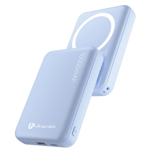 Image of UltraProlink |10000 mAh | Magnetic Mag-Safe Power Bank|Juice-Up Mag 6 |22.5W Type C Port with PD-PPS Support | Mag-Safe Charging for iPhone Series 17,16,15,14,13 | Made in India | Blue | UM1120