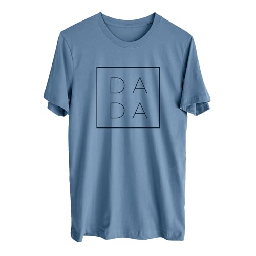 Inkopious Dada Shirt - Unisex Crewneck Dad Gift First Time Father Shirts Blue Steel Large