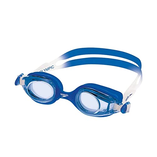 Óculos de Natação Infantil, Speedo, Junior Olympic, SoftFrame Antifog e Proteção UV, Vedação P - Azul