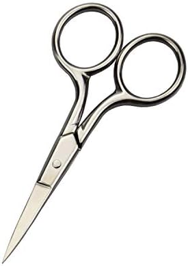 Motanar Professional Grooming Scissors for Personal Care Facial Hair Removal and Ear Nose Eyebrow Trimming Stainless Steel Fine Straight Tip Scissors Men