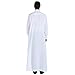Men's Muslim Clothes Long Sleeve Thobes Middle East Saudi Arab Kaftan Islamic Abaya Dress Dubai Robes National costume White XXX-Large