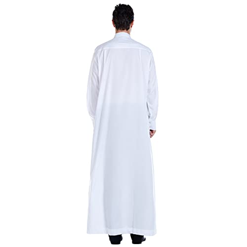 Men's Muslim Clothes Long Sleeve Thobes Middle East Saudi Arab Kaftan Islamic Abaya Dress Dubai Robes National costume3