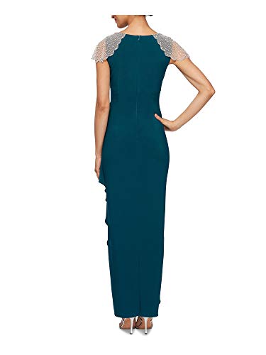 Image of Alex Evenings Women's Long Dress with Knot Front Detail