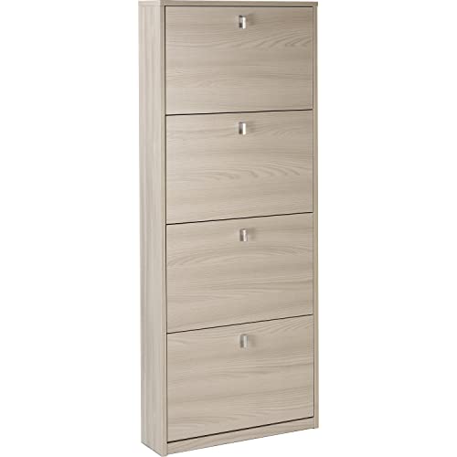 Scarpiera 4 ante 10 posti h 154 cm colore Olmo Chiaro