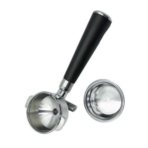 Filtre à café Porta - Poignée en bois - Pour machines à expresso de 58 mm - Avec design ergonomique et design vintage à double oreille