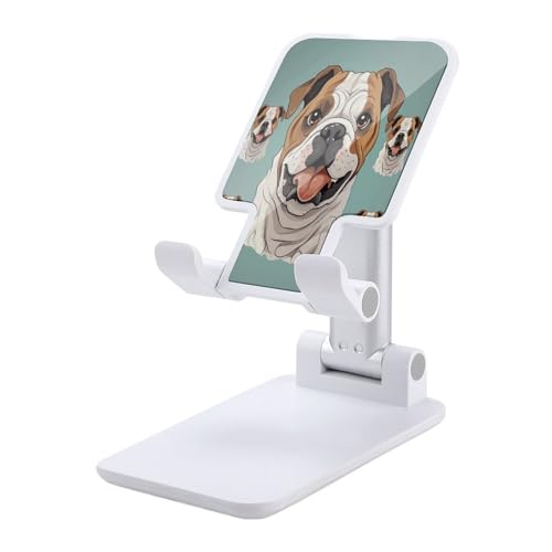 Support de téléphone pliable bureau réglable universel pour smartphone avec bouledogue