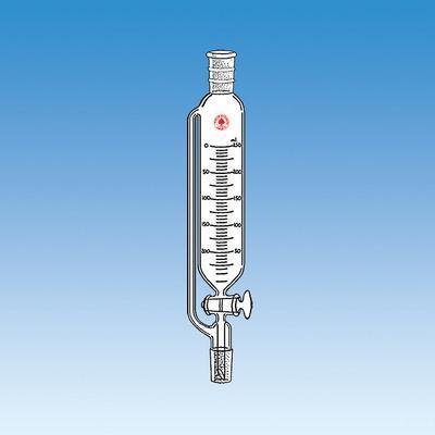 7296-54 Filtering Funnel, Graduated, Pressure Equalizing, Glass Plug, 500 mL Capacity, 24/40 Top Joint, 1 mL