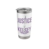 Justice for Kelsey Fitzsimmons Bold Purple Tee for Women Stainless Steel Insulated Tumbler
