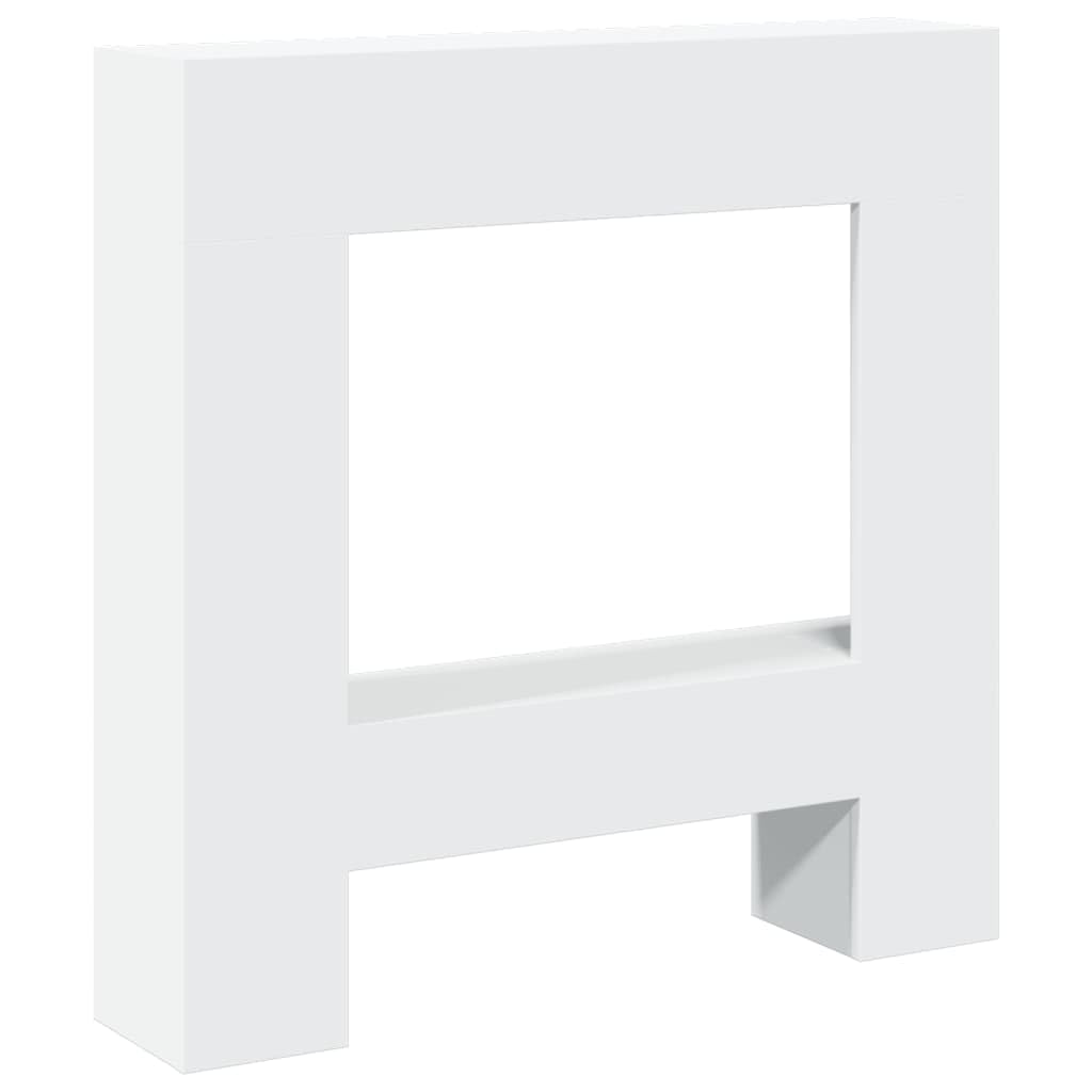 vidaXL Fireplace Surround, Fire Surround Only Compatible with LED Flame, Fireplace Frame for Living Room Hallway, White Engineered Wood
