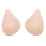 Sticky Bra Silicone Adhesive Bra for Women Reusable Invisible Lift Up Bra Stick On Bra Cups for Strapless Backless Pasties Bra Breast Lift Self Adhesive Push Up Bra for A-D Cups Nude