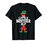 Fiesta de Navidad a juego con la familia Little Brother Elf Camiseta