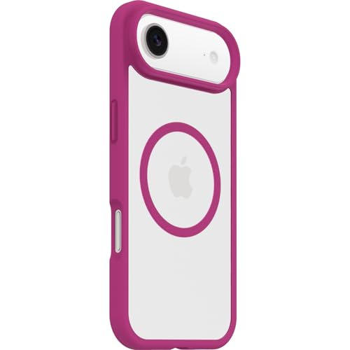 Image of OtterBox React MagSafe Case for iPhone Air - Transparent /Pink | Shockproof, drop-proof, ultra-slim, protective case, tested to military standard