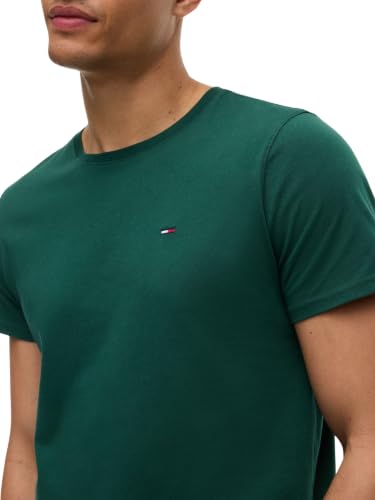 Tommy Jeans TJM Original Herren-T-Shirt, schmale Passform, kurzärmelig, Grün (Samtgrün), S – Ansicht 3