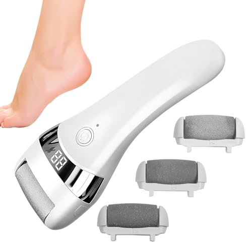 Lijadora Eléctrica Para Pies | Kit de con 3 Cabezas: Lijadora Eléctrica Para Pies Con Rallador De,Cuidado de Talones Fendilados y Piel Seca para Hombres y Mujeres - Uso