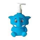 Vinyl Blue Elephant Hand Soap Pump Dispenser Sanitizer Bottle 11oz Baby Kids Adults for Kitchen and...