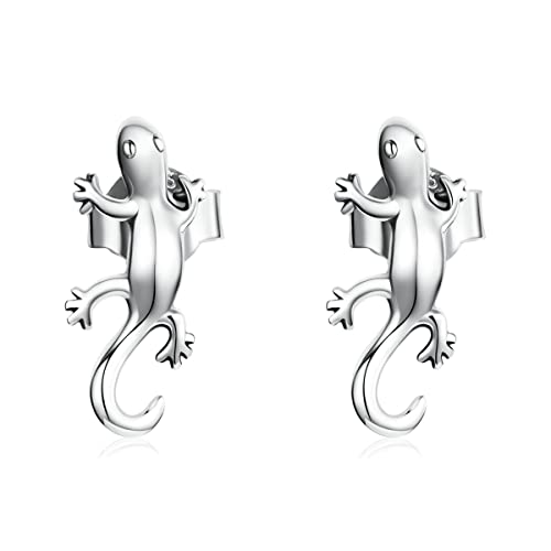 Lézard grimpant boucles d'oreilles argent parfaites pour rehausser un style urbain audacieux