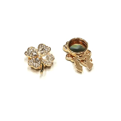 Cubiertas Botón Trébol Con Cristales Para Camisas miniatura 1