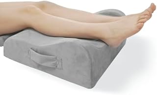 Leg Elevation Pillow, LightEase Memory Foam Leg Elevating Support Wedge Pillow for Sleeping, Reading, Rest, Surgery, Injury, Relieve Back Hip Knee Pain, Improve Blood Circulation, Reduce Swelling
