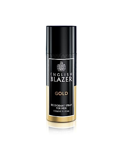 English Blazer Body Spray Gold For Men, 150ml - Fresh