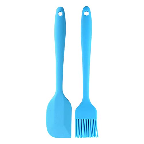 Pinceles para repostería de silicona, espátula de goma antiadherente, utensilios de cocina para cocinar azul