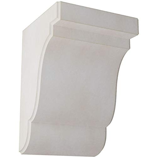 5 1/4"W x 5"D x 7 1/2"H Bedford Wood Vintage Decor Bracket, Chalk Dust White
