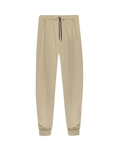 Pantalon de survêtement en laine mérinos premium Dilling beige en taille 42
