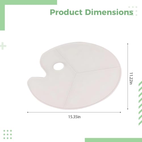 Paleta de plástico liso blanco de 39 cm, diseño ovalado estructural 3