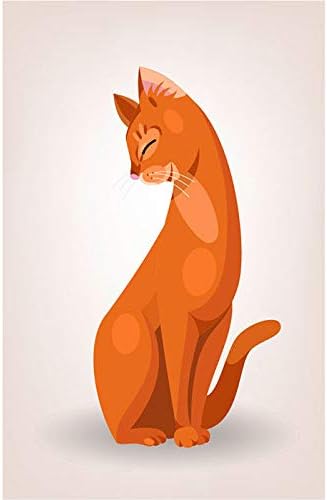 Walls By Me - Peel and Stick Poster Print Orange Cat Wall Art 8 01-8in x 12in (20x31cm) -, Repositionable and Removable - Unframed
