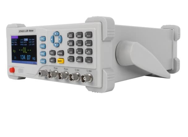 Close-up of ET4401 LCR Meter screen and control panel